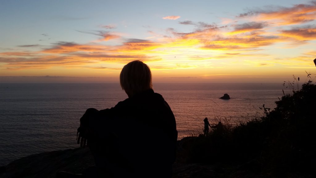 Sunset at capo finisterre